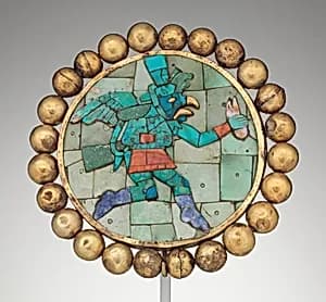 Ear Ornament, Winged Runner by Moche artist(s)