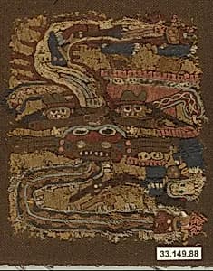 Embroidered Mantle Fragment by Unknown Artist