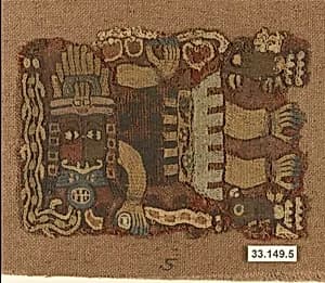 Embroidered Mantle Fragment by Unknown Artist