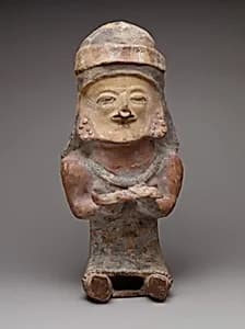 Figure Holding Child by Unknown Artist