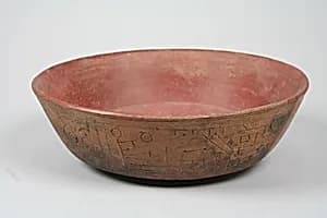 Flared bowl with bird by Unknown Artist