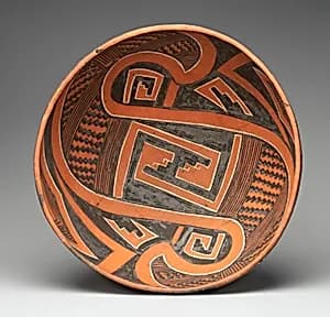 Geometric Polychrome Bowl by Unknown Artist