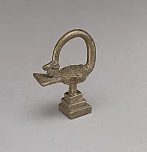 Gold Weight: Bird (Sankofa) by Unknown Artist