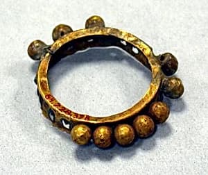 Hammered Gold Band with Bells by Unknown Artist