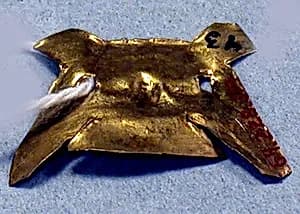Hammered Gold Ornament Fragment by Unknown Artist