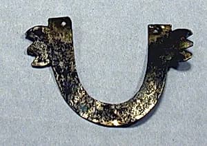 Hammered Silver Arc Ornament by Unknown Artist