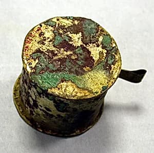 Hammered Silver Miniature Drum by Unknown Artist