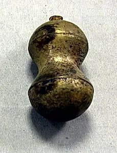 Hammered Silver Peanut Ornament by Unknown Artist