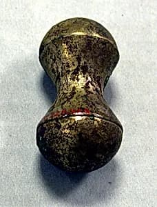 Hammered Silver Peanut Ornament by Unknown Artist
