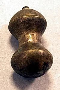 Hammered Silver Peanut Ornament by Unknown Artist