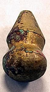 Hammered Silver Peanut Ornament by Unknown Artist