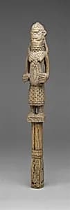 Hand-Held Clapper with Oba by Unknown Artist