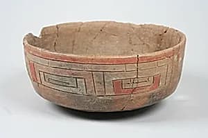 Incised bowl with eye motif by Unknown Artist