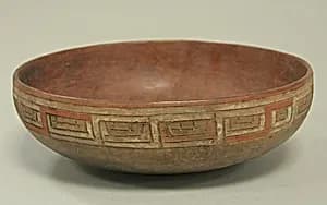 Incised bowl with eye motif by Unknown Artist