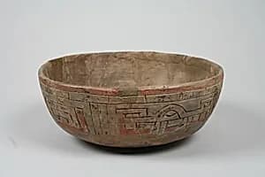 Incised bowl with fox motif by Unknown Artist