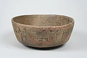 Incised bowl with fox motif by Unknown Artist