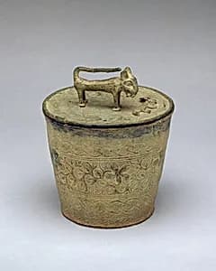 Lidded Vessel: Leopard and Prey by Unknown Artist