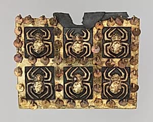 Nose ornament with spiders by Moche artist(s)
