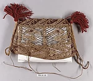 Openweave Cap with Tassels by Unknown Artist