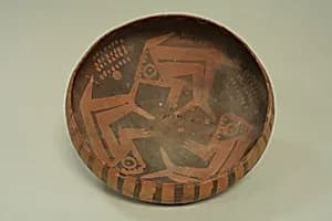 Orangeware Bowl with Fish Design by Unknown Artist