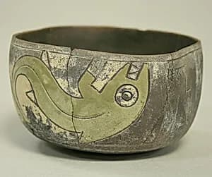 Painted Bowl with Whale by Unknown Artist