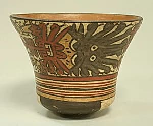 Painted Flared Bowl with Deity by Unknown Artist