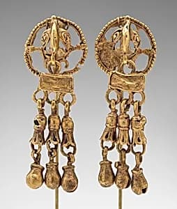 Pair of Eagle Ear Ornaments by Unknown Artist