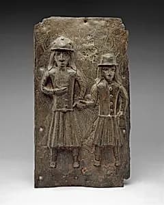 Plaque: Two Portuguese Merchants