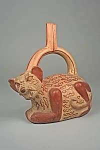 Snarling Feline Bottle by Unknown Artist
