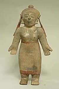 Standing Ceramic Female Figure by Unknown Artist