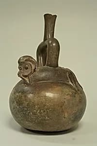 Stirrup Spout Bottle: Monkey by Unknown Artist