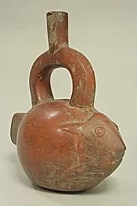 Stirrup Spout Bottle with Fish by Unknown Artist
