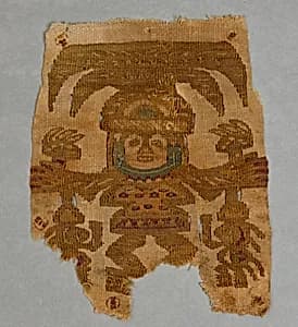 Tapestry Fragment with Plumed Figure by Unknown Artist