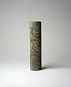 Tubular Bead with Spirals by Unknown Artist
