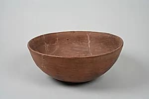 Undecorated painted bowl by Unknown Artist