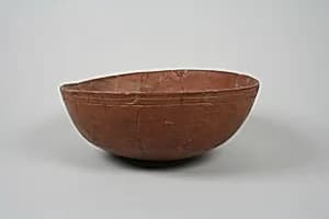 Undecorated painted bowl by Unknown Artist