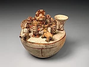 Vessel with ritual scene by Recuay artist(s)