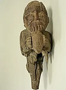 Wooden Monkey Figure by Unknown Artist