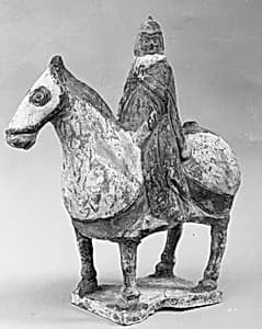 北魏 彩繪陶重鎧騎兵俑|Armored horse and rider by Unknown Artist