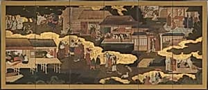 南蛮屏風|Arrival of the Europeans by Unknown Artist