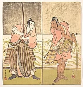 The Actor Sakata Hangoro II and the Actor Matsumoto Koshiro IV by Katsukawa Shunshō　勝川春章