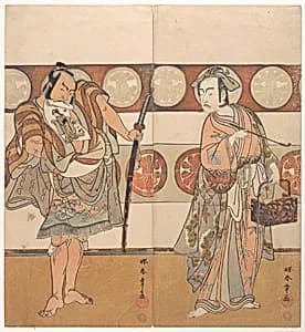 The Actors Ichikawa Yaozo III and Nakamura Sukegoro II by Katsukawa Shunshō　勝川春章
