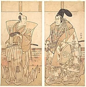 Two Actors Dressed in Ceremonial Costumes by Katsukawa Shunkō