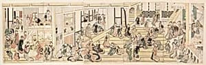 New Year's Day at the Ōgiya Brothel, Yoshiwara by Katsushika Hokusai