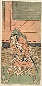 The First Nakamura Nakazo as a Samurai by Katsukawa Shunshō　勝川春章