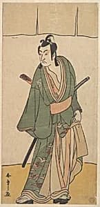 The Second Ichikawa Monnosuke in the role of Soga no Juro Sukenari by Katsukawa Shunshō　勝川春章