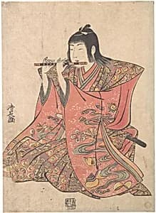 A Doll Representing a Boy Playing a Flute by Torii Kiyonaga