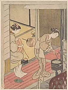 The Returning Sails of the Towel Rack by Suzuki Harunobu
