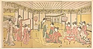 New Year's Celebration in a Large Mansion by Utagawa Toyokuni I