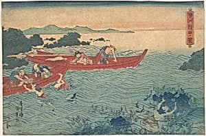 Seishu Awabi-tori no Zu by Utagawa Kunisada